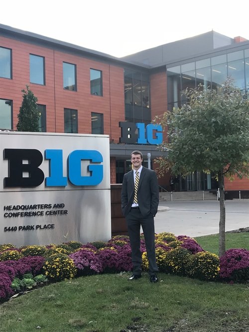 Ben with Big Ten sign